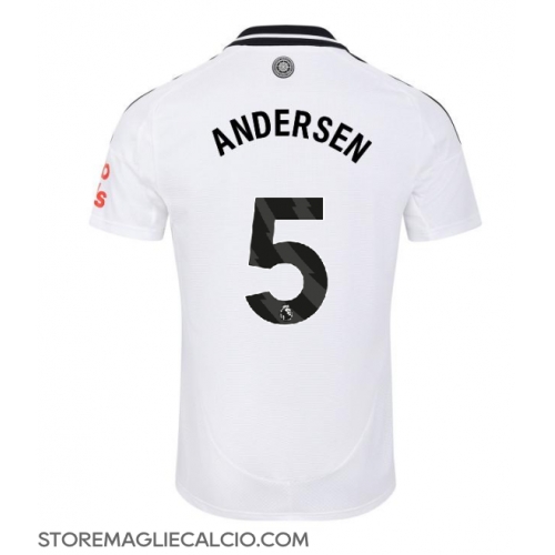 Fulham Joachim Andersen #5 Maglia Gara Casa Repliche 2024-25 Maniche Corte Fulham Joachim Andersen #5 Maglia Gara Casa Repliche 2024-25 Maniche Corte